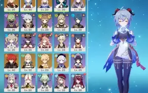 Genshin Ar25: Kazuha, Ganyu, Kokomi ( 7 5*, 31 Chars)