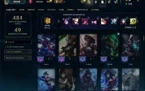 Ouro 3 com 150 Champs e 121 Skins ( MAIN ADC )