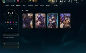 Ouro 3 com 150 Champs e 121 Skins ( MAIN ADC )