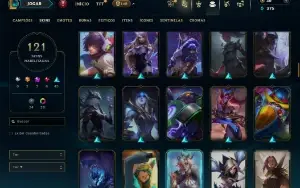 Ouro 3 com 150 Champs e 121 Skins ( MAIN ADC )