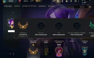 Ouro 3 com 150 Champs e 121 Skins ( MAIN ADC )