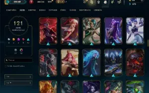 Ouro 3 com 150 Champs e 121 Skins ( MAIN ADC )