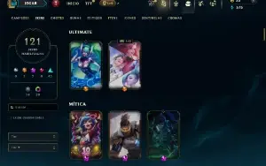 Ouro 3 com 150 Champs e 121 Skins ( MAIN ADC )