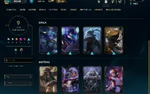 Platina 2 com 40 Champs e 9 Skins