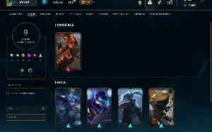 Platina 2 com 40 Champs e 9 Skins