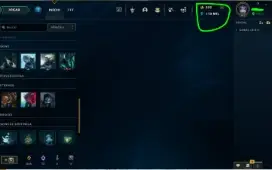 Conta LoL com todos os champs + 150skins