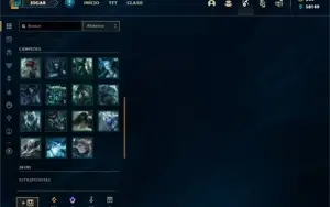 Conta prata 4 com TODOS os champs e 229 Skins + 86 Cromas