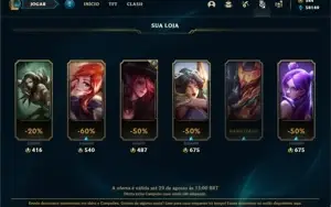 Conta prata 4 com TODOS os champs e 229 Skins + 86 Cromas