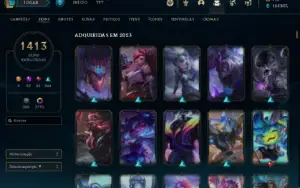 Conta Lol (Todas As Skins,(1413) De Colecionador) Única !