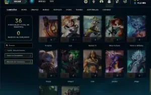 Conta Mestre com 37 Champs e 4 Skins ( 91 PDL )