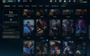 Conta Mestre com 37 Champs e 4 Skins ( 91 PDL )