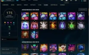 conta league of legends unranked / 231 skins -