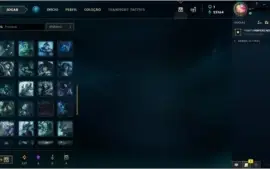conta league of legends com 85 skins e todos os personagens