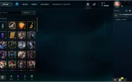 conta league of legends com 85 skins e todos os personagens