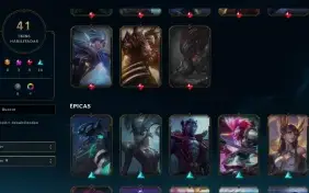 Conta mono riven com skin prestigio 2019 e 2022