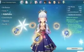 Conta Genshin Impact com vários personagens 5* Lvl 90