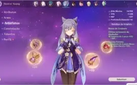 Conta Genshin Impact com vários personagens 5* Lvl 90