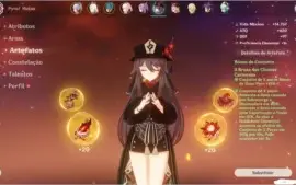 Conta Genshin Impact com vários personagens 5* Lvl 90
