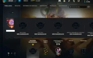 Conta Unranked com 70 Champs e 22 Skins
