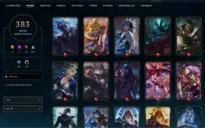 Conta de League of legends e valorant