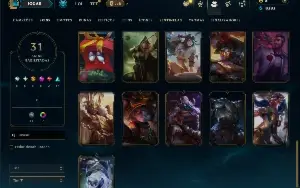 Unranked com 45 Champs e 31 Skins