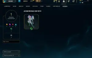 Unranked com 65 Champs e 15 Skins + 10 Fragmentos