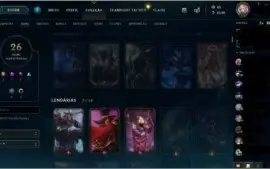 Conta lol prata 3 26 skins nivel 136