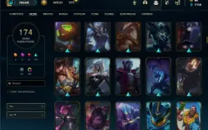 Conta ouro 3 com TODOS os champs e 174 Skins