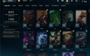 Conta ouro 3 com TODOS os champs e 174 Skins