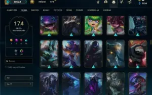 Conta ouro 3 com TODOS os champs e 174 Skins