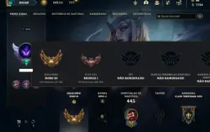 Conta ouro 3 com TODOS os champs e 174 Skins