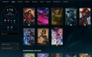 Conta lol gold lll 14.7K EA  179 skins FALTANDO 7 CHAMP