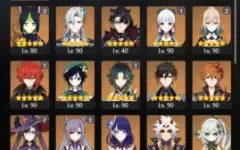 AR60, 40T5, Ayaka C1, Nahida, Shogun, Zhongli, Venti, Shenhe