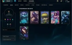 Conta lol 38 BONECOS E 6 SKINS