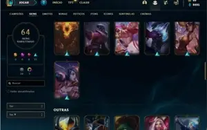 Conta ouro 4 com 96 Champs e 64 Skins + 4 Vitoriosas