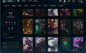 Conta ouro 4 com 96 Champs e 64 Skins + 4 Vitoriosas