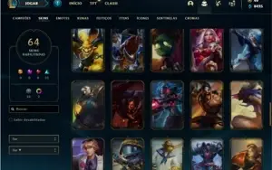 Conta ouro 4 com 96 Champs e 64 Skins + 4 Vitoriosas