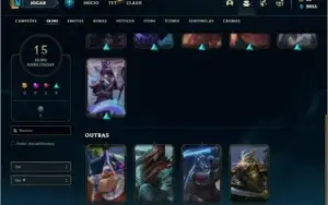 Conta Unranked com 15 Skins e 31 Champs