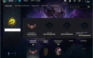 Conta Unranked com 15 Skins e 31 Champs
