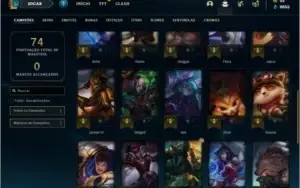 Conta Unranked com 15 Skins e 31 Champs