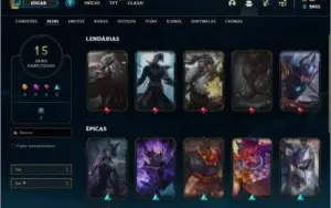 Conta Unranked com 15 Skins e 31 Champs