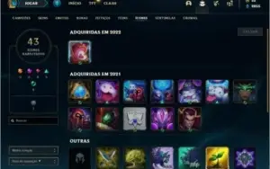 Conta Unranked com 15 Skins e 31 Champs