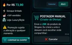 Sistema Bot Ofertas Shopee: Seu Canal 100% Automatizado