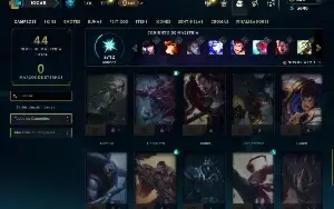 Mestre com 40 Champs e 5 Skins ( 87 PDL )