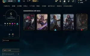 Mestre com 40 Champs e 5 Skins ( 87 PDL )