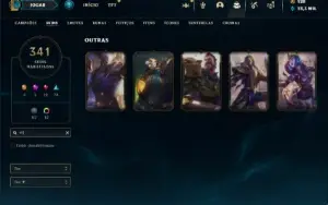 Ferro 1 com TODOS os champs e 341 Skins + 24 Maestrias 7