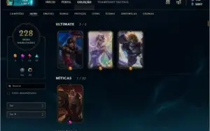 Conta Platina 4 Solo, Ouro 2 Flex, Todos Campeões, 228 SKins