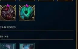 Conta lol Diamante 4 com skins