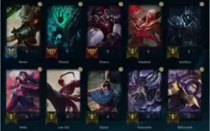 Conta lol Diamante 4 com skins