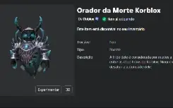 CONTA ROBLOX KORBLOX + ITENS (não sei ao certo quanto vale)